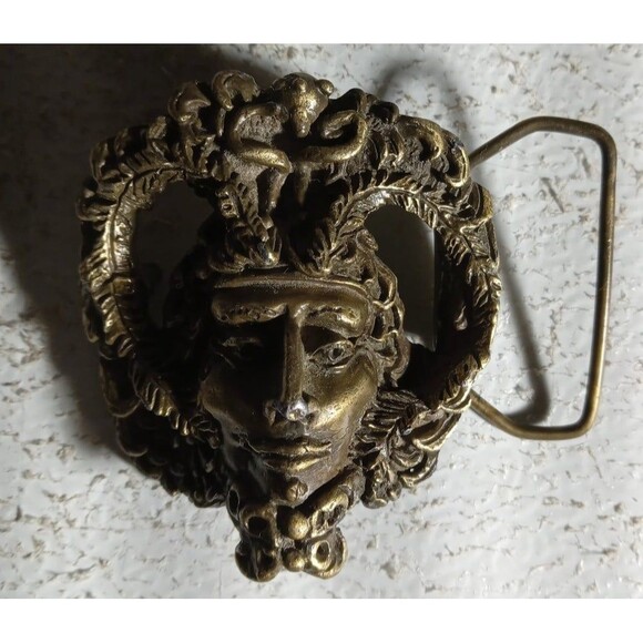 Bergamot Brass Works Roman God D-180 Limeted Belt Buckle